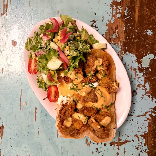 Fried Oyster Benedict.